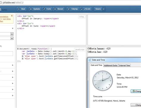 javascript timezone daylight savings time