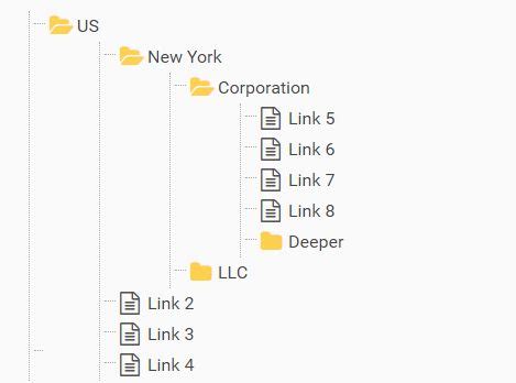 Javascript Tree Folder Structure