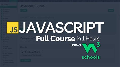 javascript tutorial in w3schools