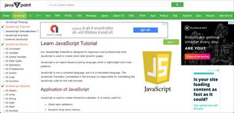 javascript tutorial javatpoint