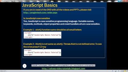 javascript tutorial kudvenkat
