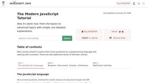 javascript tutorial modern