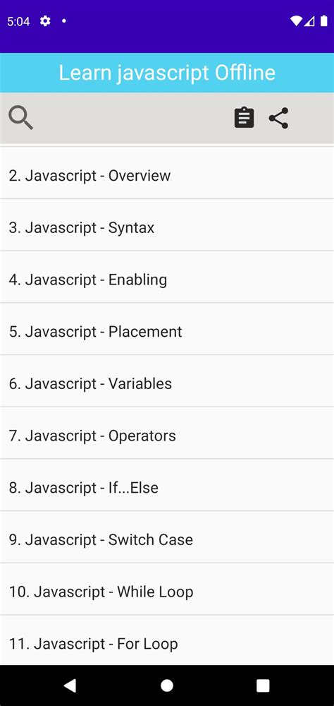 javascript tutorial offline