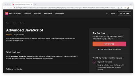 javascript tutorial pluralsight courses