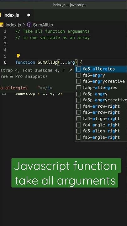 javascript variable function arguments