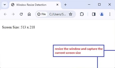 javascript window size detection