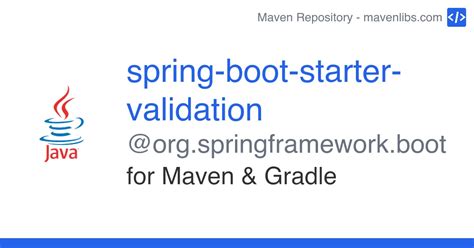 javax validation maven dependency spring boot
