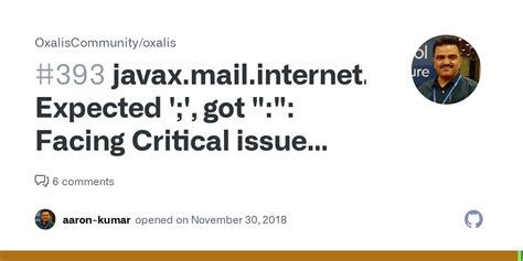 Javax.mail.internet.parseexception