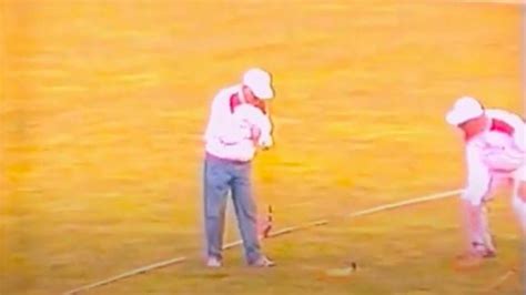 Javelin Throw Judge Gets Hit