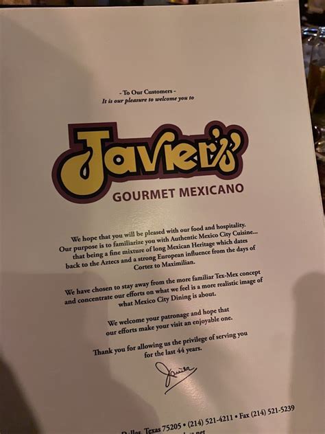 Javier's Menu: Exclusive Culinary Secrets Unveiled
