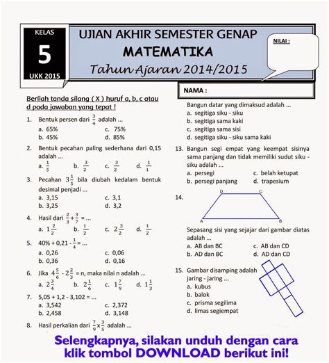 Kunci Jawaban Matematika Kelas 5 Perkalian Pecahan Link Guru