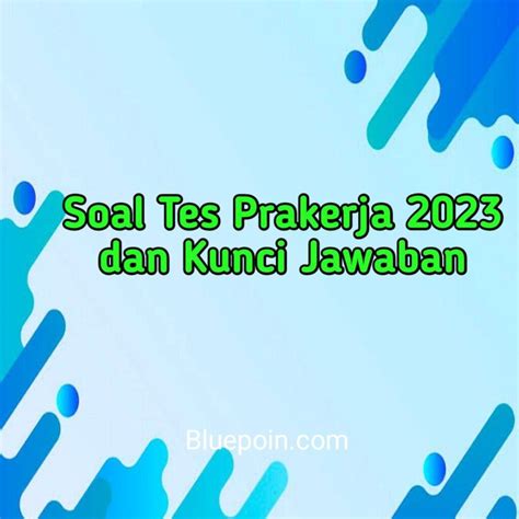 jawaban soal tes prakerja