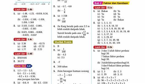 Jawapan Buku Teks Matematik Tingkatan 1 - LenamcyMullen