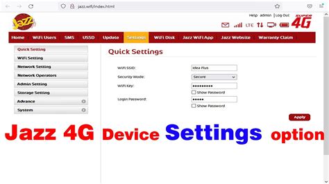 jazz sim gprs setting code