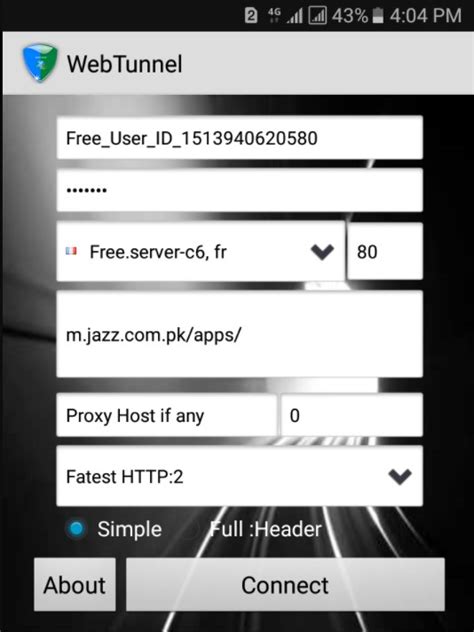 jazz sim internet setting code free