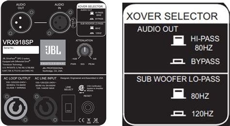 Jbl Vrx Crossover Settings