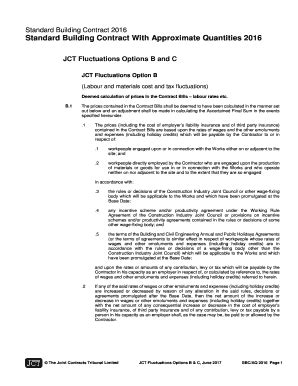 jct standard form of building contract