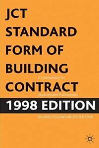 jct standard form of building contract 1998