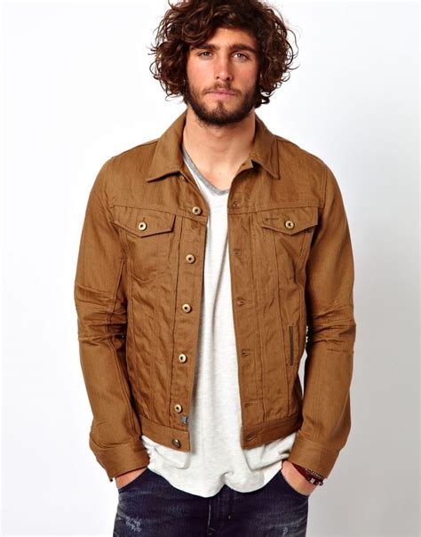 jean jacket brown collar