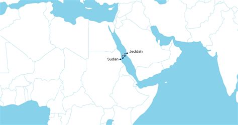 jeddah to port sudan distance by sea