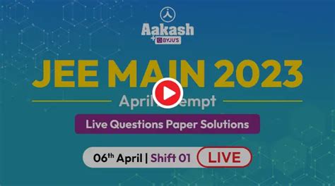 jee 2023 paper solution by aakash