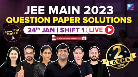 jee 2023 question paper shift 1