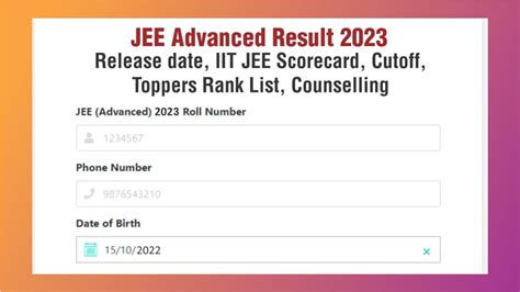 jee adv result 2023 date