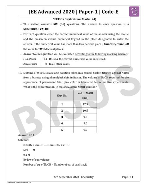 jee advanced 2020 paper 1 solutions aakash