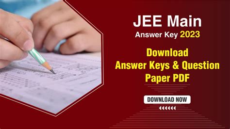 jee main result answer key