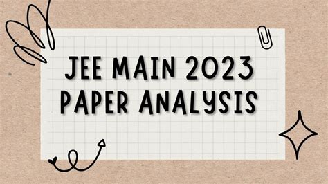 jee mains 2023 paper analysis