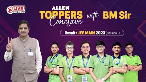 jee mains 2023 result toppers