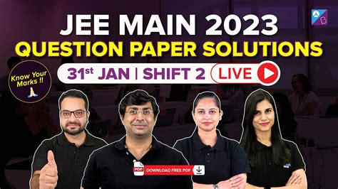 jee mains 2023 shift 2 answer key