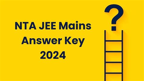 jee mains answer key nta 2024