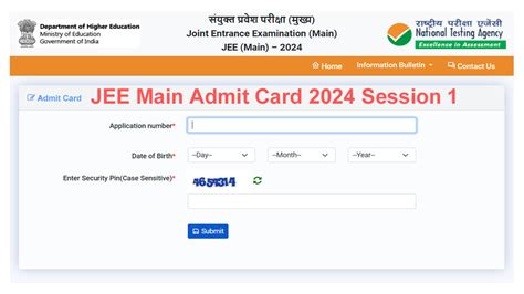 jeemain.ntaonline.in admit card 2024