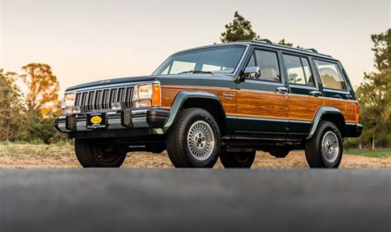 jeep cherokee with wood paneling for sale