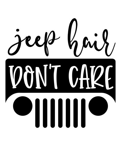 Jeep Haare kümmern sich nicht Svg kostenlos Außenbereich Liebe Jeep