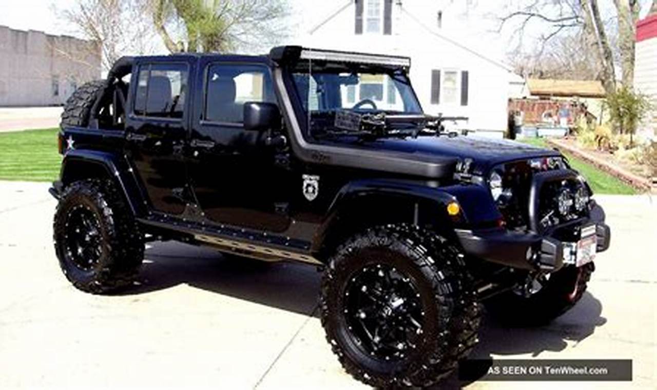 jeep wrangler 4 door lifted for sale