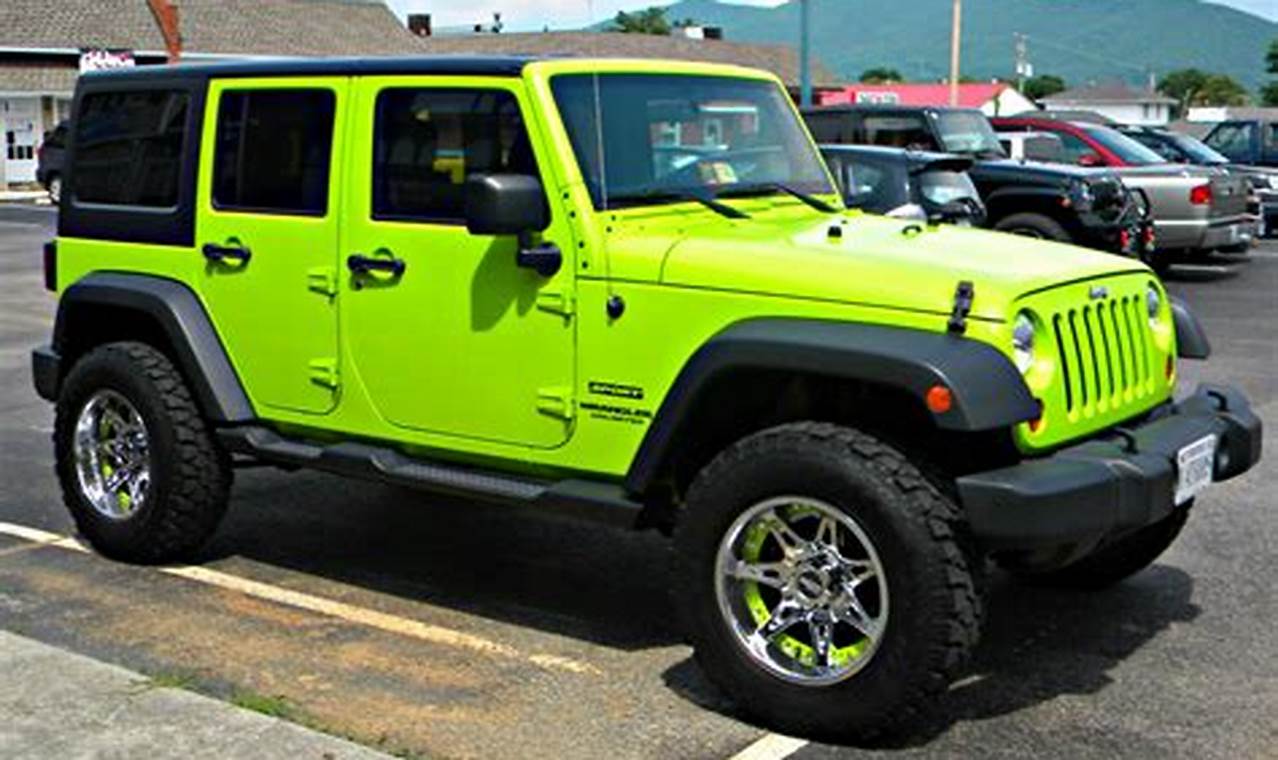 jeep wrangler for sale lime green