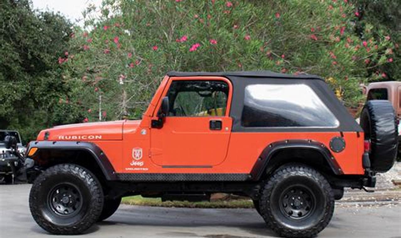 jeep wrangler orange 2006 for sale