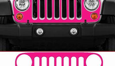 Jeep Wrangler Pink Grill Inserts
