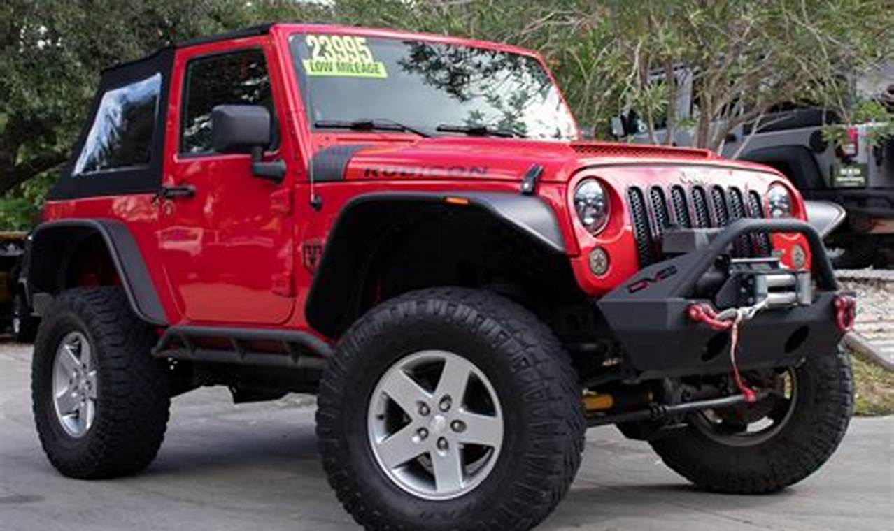 jeep wrangler red for sale