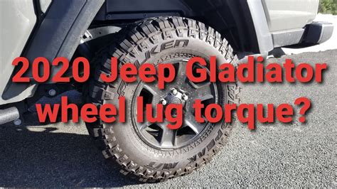Jeep Gladiator Lug Nut Torque