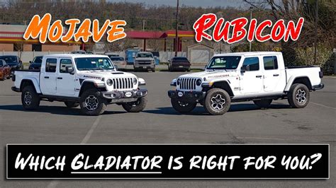 jeep gladiator mojave vs rubicon