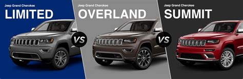 jeep grand cherokee overland vs summit