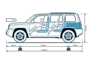 jeep patriot dimensions in inches