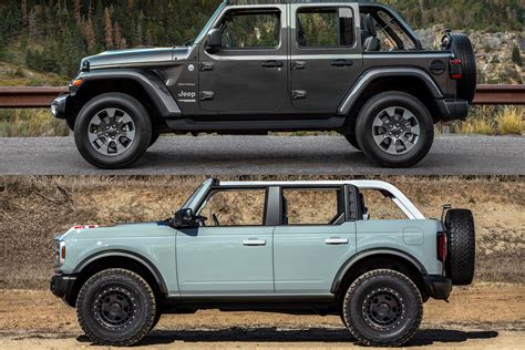 jeep wrangler compared to ford bronco