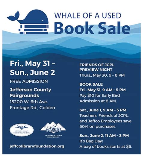 jeffco whale of a book sale 2024
