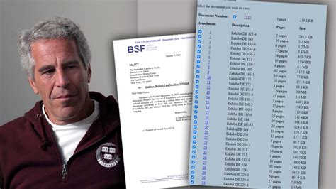 jeffrey epstein papers released today