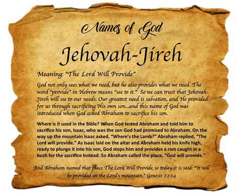 jehovah jireh meaning