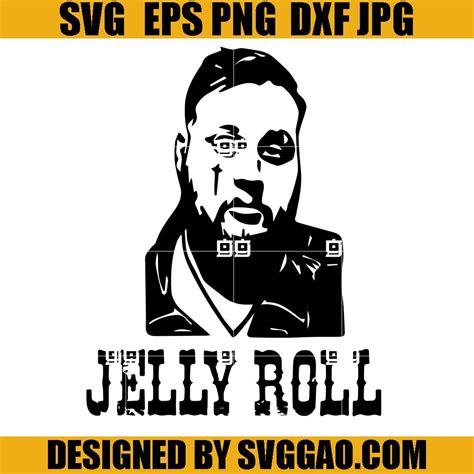 jelly roll face svg